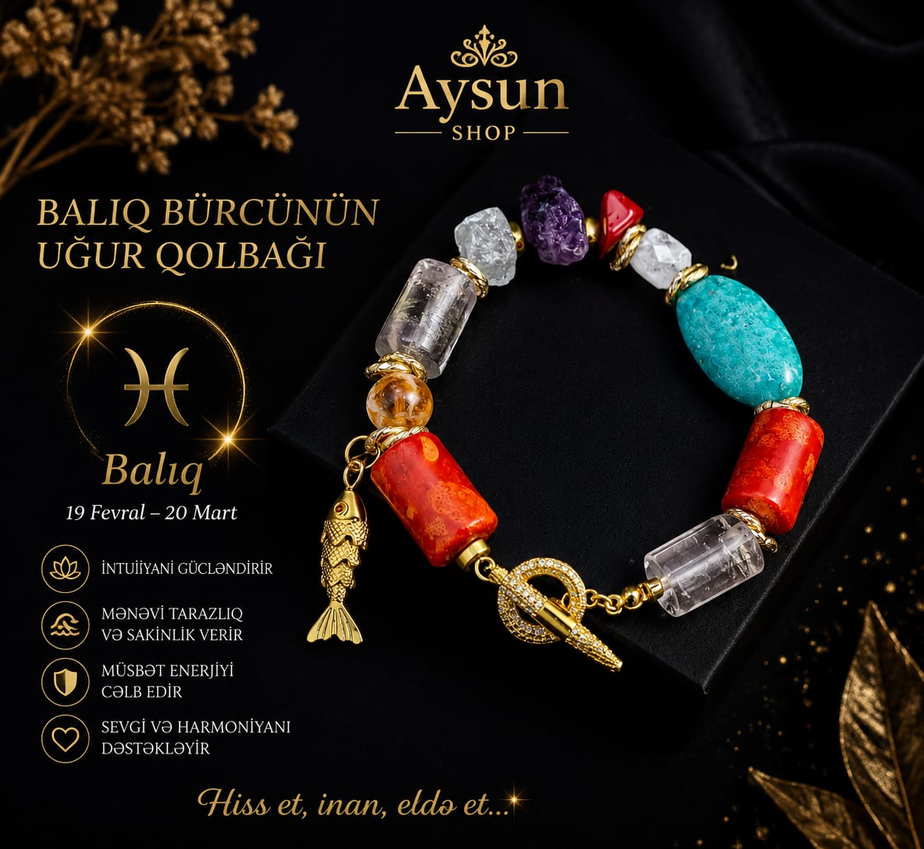 Balıq bürcünə özəl qolbaq