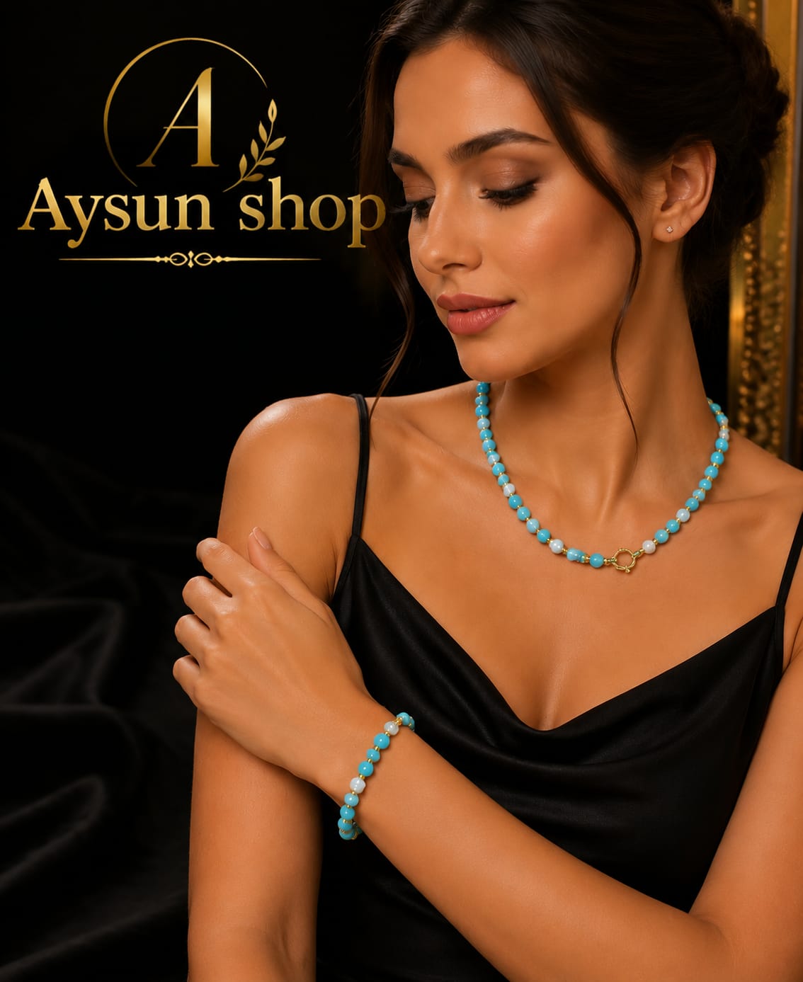 Akuamarin daşı - Boyunbağı